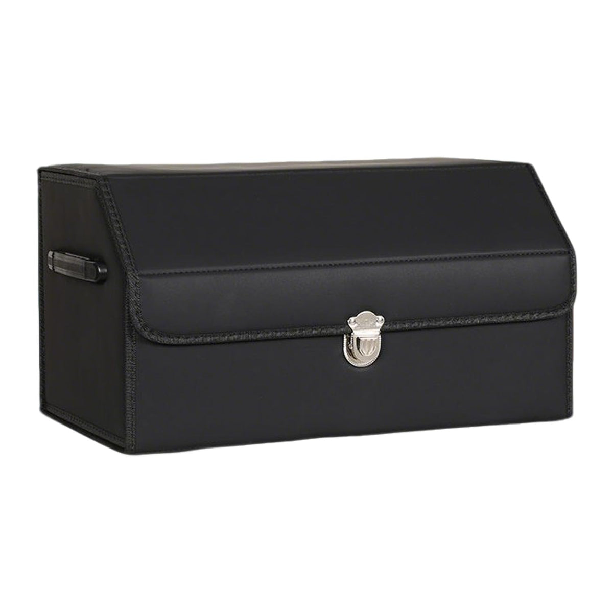 Car Trunk Organizer Leather Storage Box with Lid for Trunk SUV Sedan