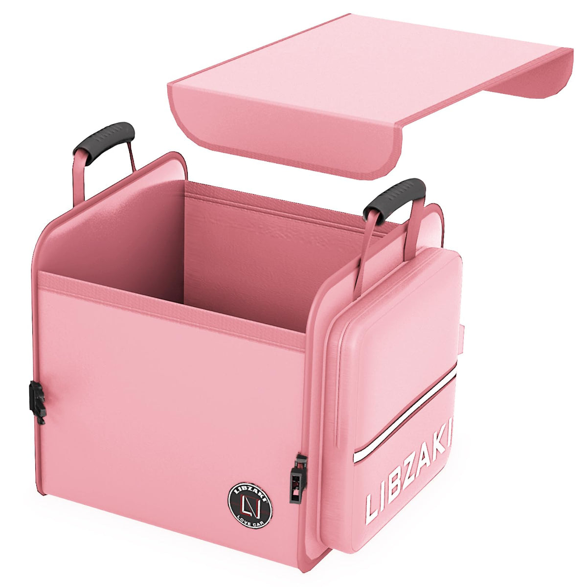 LIBZAKI Car Trunk Storage Organizer, Collapsible Trunk Storage Box for Car Truck SUV-Pink