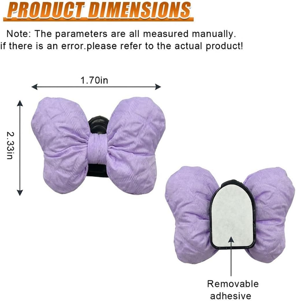 2PCS Mini Car Hooks, Self-Adhesive Backseat Hangers (Purple)