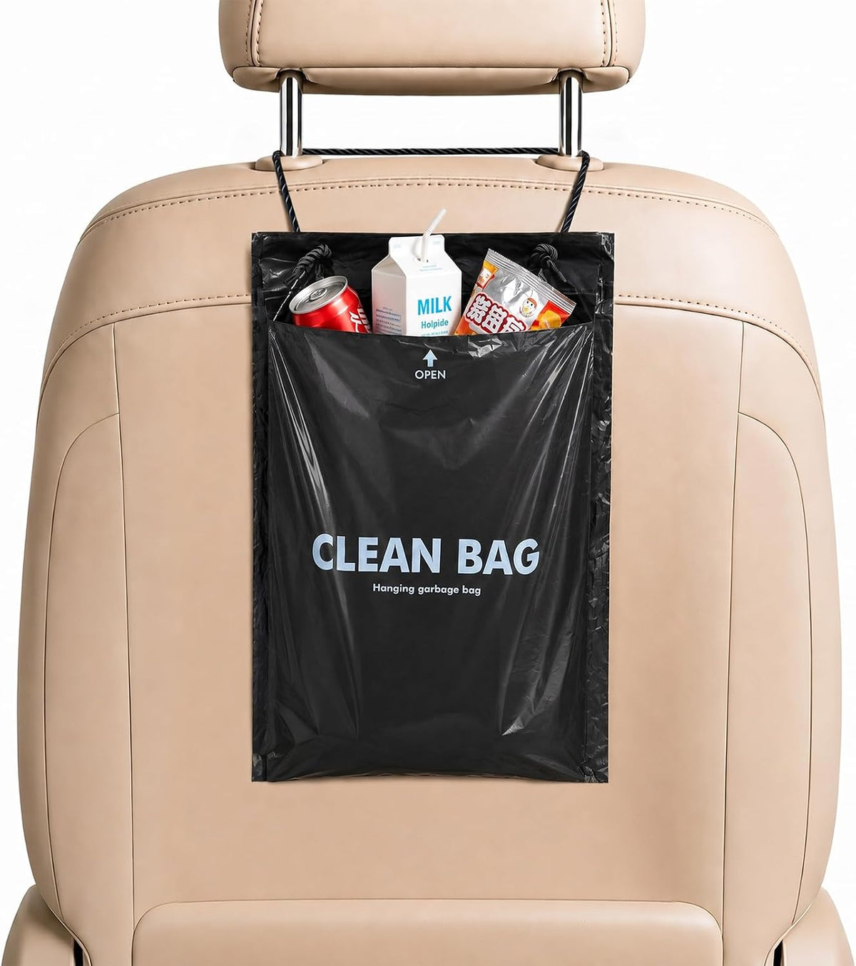 50 PCS Disposable Hanging Car Trash Bags, 2 Gallon Garbage Bags(13.4"x7.8")
