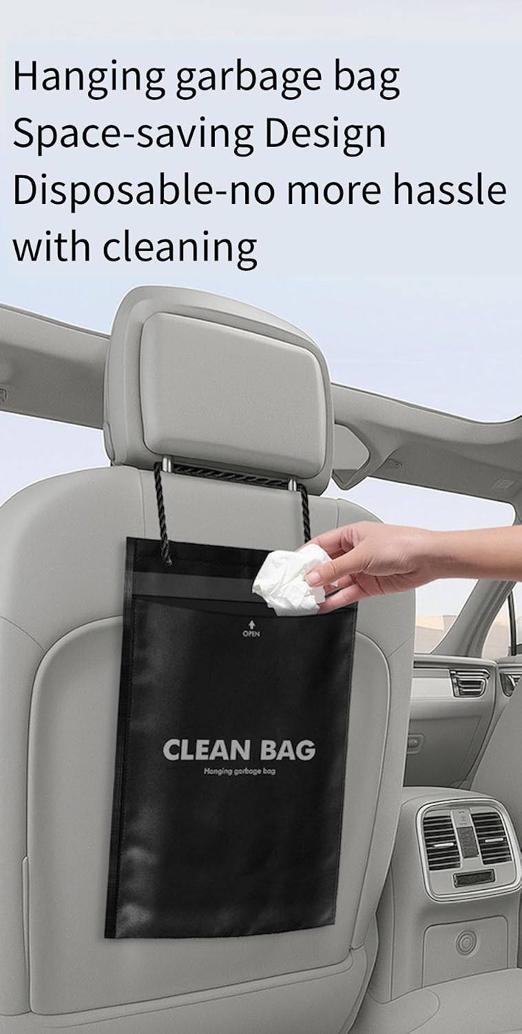Disposable Car Trash Bags, Leakproof with Odor Seal, 50 Pack