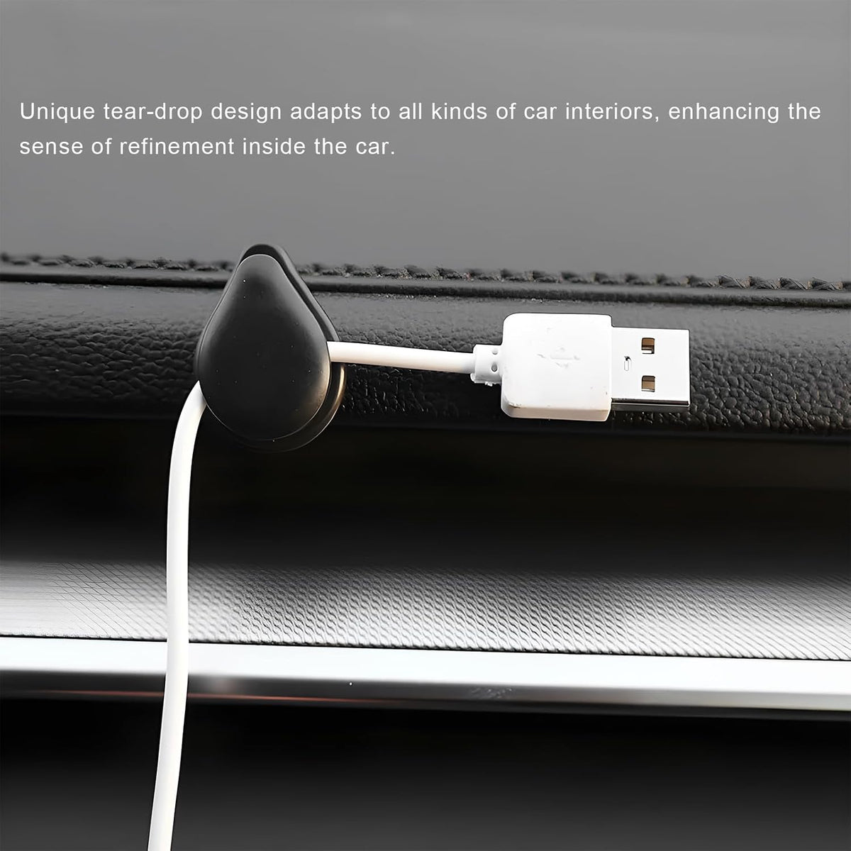 4PCS Car Mini Hooks, Self-Adhesive Backseat Hanger Multifunctional Vehicle Hanging Holder, Dashboard Storage Hook Interior Hanging Organizer for Key USB Cable Earphone (Black)