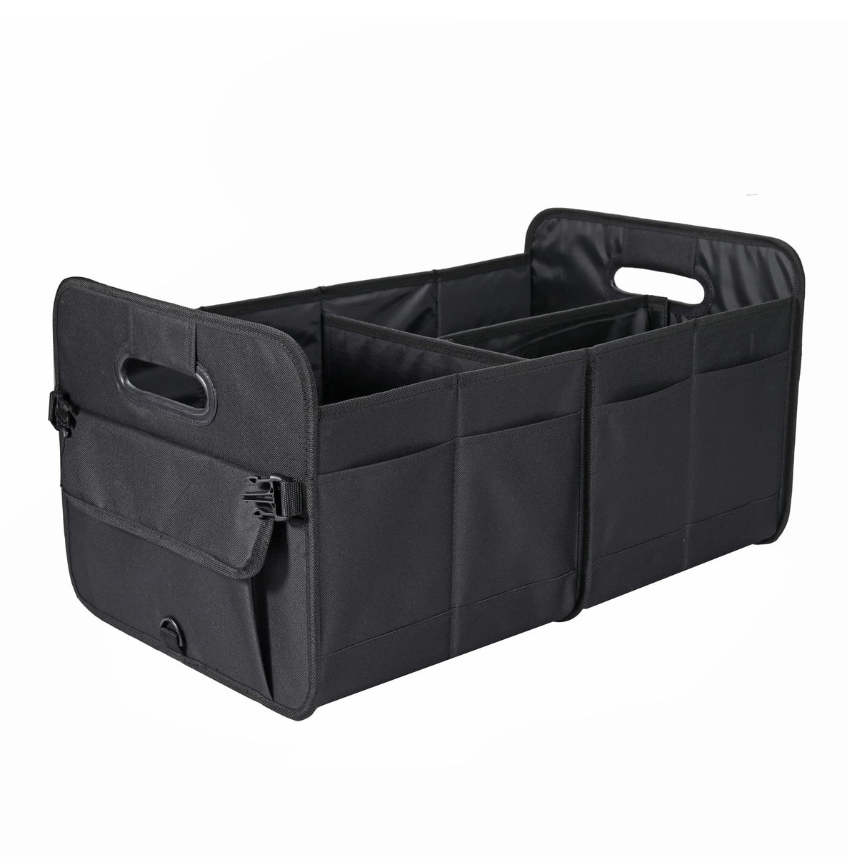 AOKJOY Car Trunk Organizer Car Storage Organizer Collapsible Multi Compartment Car Organizer Adjustable Straps for SUV(Beige)