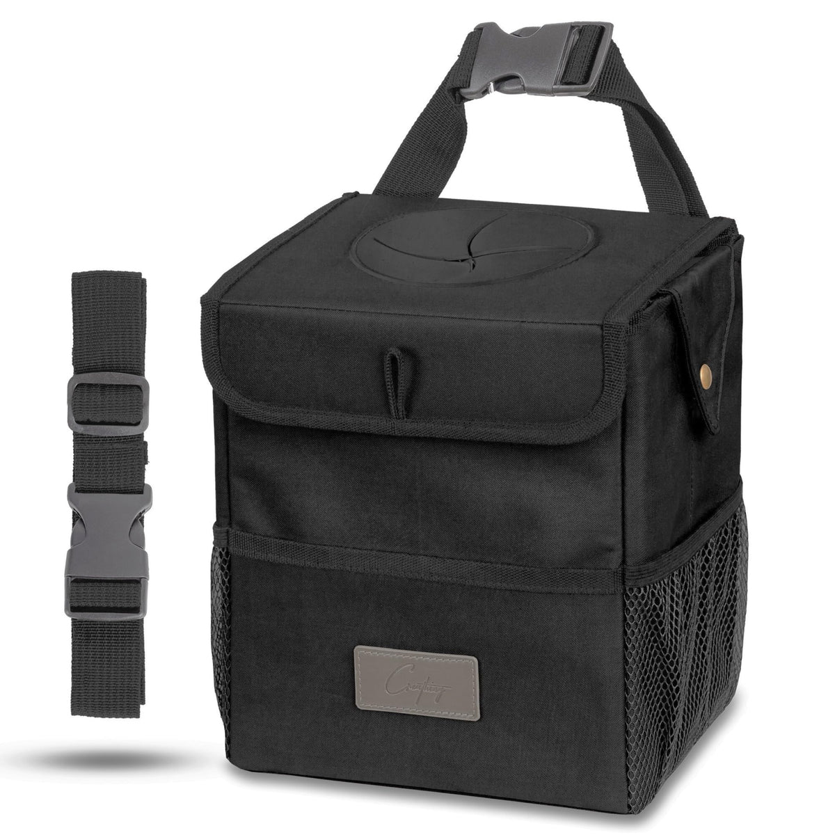 Creathing Car Trash Can, Removable Liner, Anti-Slip, Touring Edition, 2 Gal