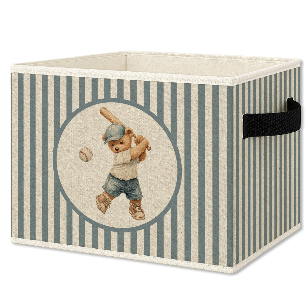 Race Car Bear Nursery Storage Bins Box Collapsible Basket