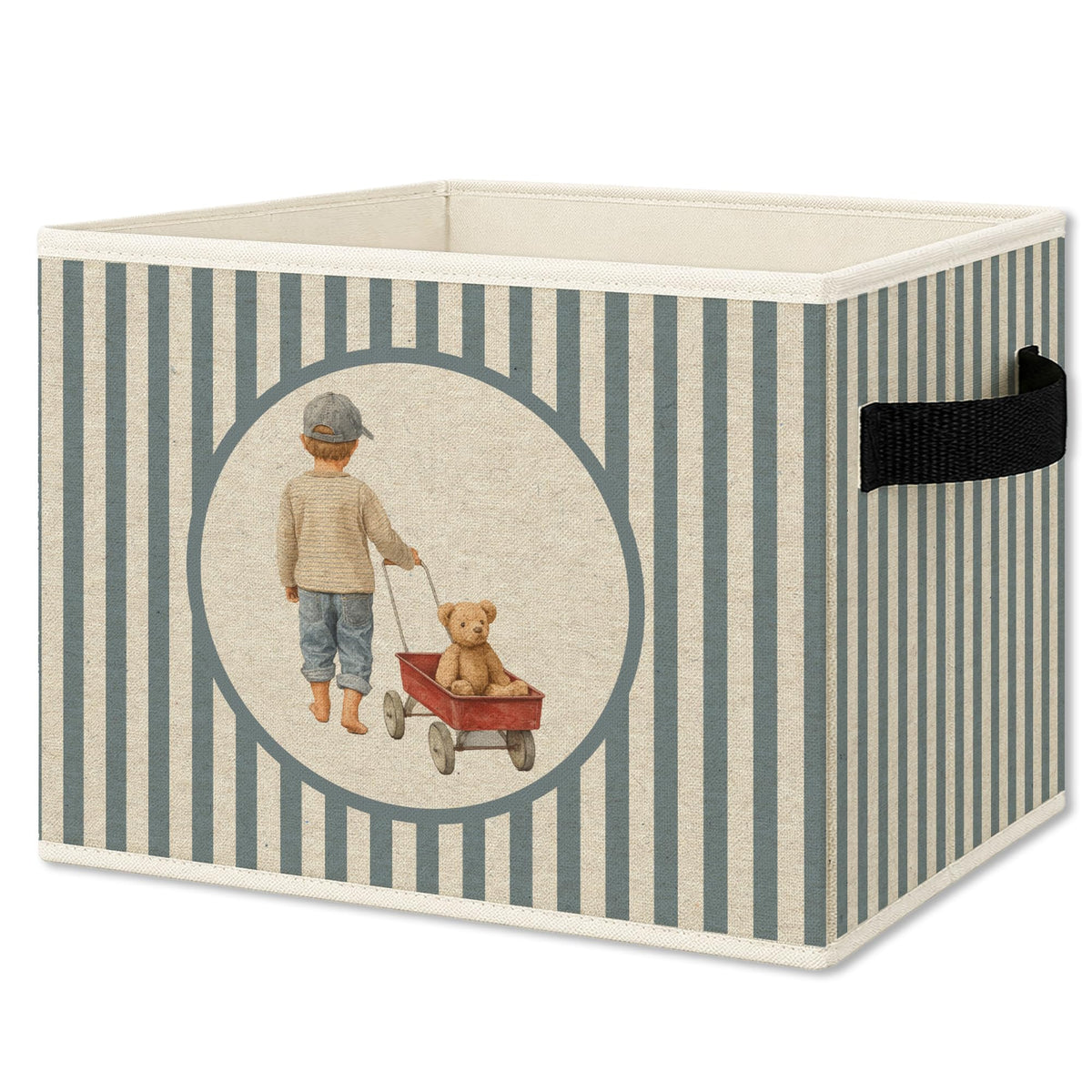 Race Car Bear Nursery Storage Bins Box Collapsible Basket