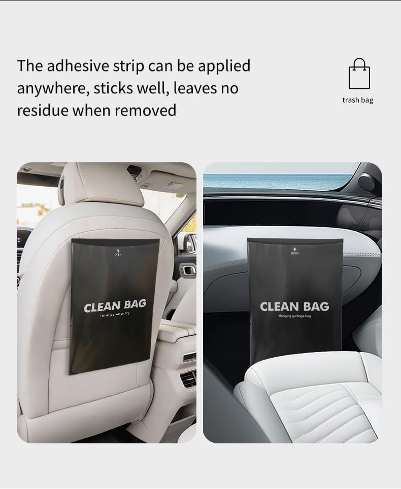 Disposable Car Trash Bags, Leakproof with Odor Seal, 50 Pack