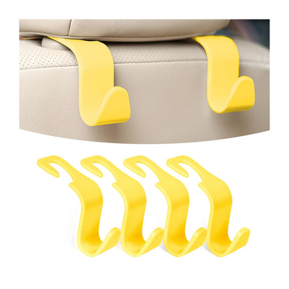 Osilly 4 Pack 360-Degree Rotating Headrest Hooks, Black