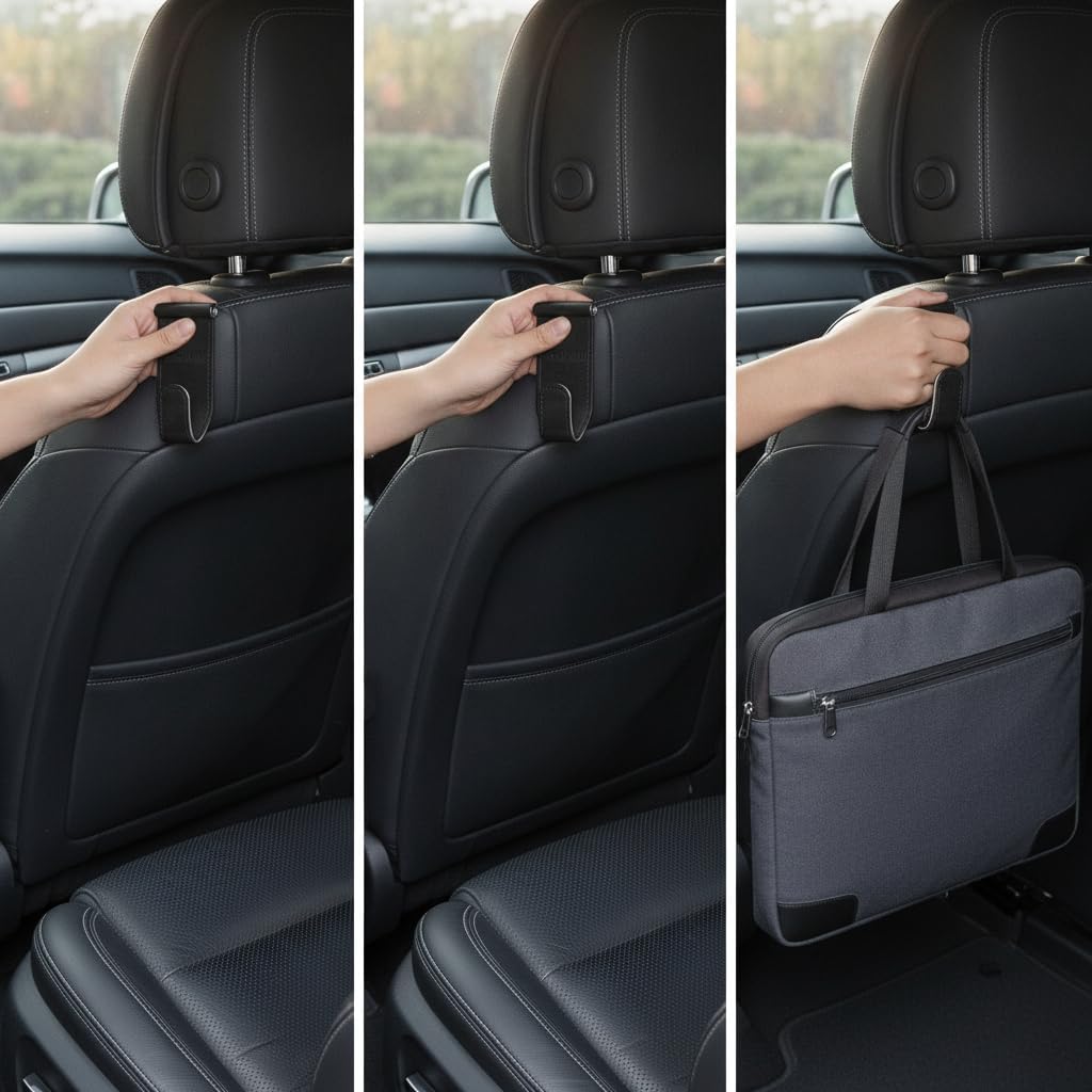 Car Hanging Hook, Car Seatback Hook, Fashion Black, Single