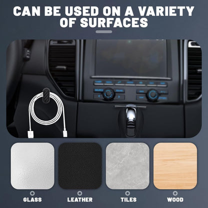4PCS Car Mini Hook, Multifunctional Auto Backseat Hangers, Self-Adhesive Wall Hanging Hooks, Vehicle Interior Accessories Universal Hook Stickers for Key, Mask, Earphone, Charging Cable