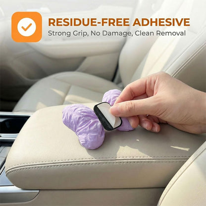2PCS Mini Car Hooks, Self-Adhesive Backseat Hangers (Purple)
