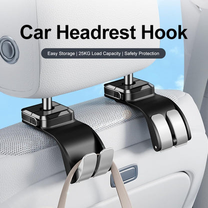 Car Headrest Hooks, 55 lb Load Capacity, Seat Storage Organizer for Bags