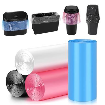 Accmor Mini Car Trash Can Bags for Auto Trash Bin, 120 Count Small Garbage Organizer Bags Tear-Resistant, Liner Refills (Vehicle Trash Can is not Included), Pink