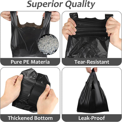 Accmor Small Car Trash Bags for Auto Trash Bin, 100 Count Black Garbage Bag