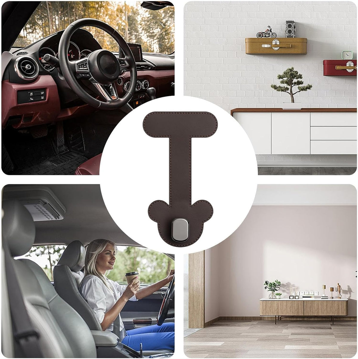 Car Storage Hook Vehicle Interior Storage Organizer USB Cable Organizer