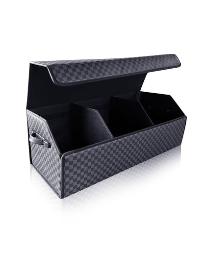 Fyzeoty Car Trunk Organizer for SUV and Sedan, Black, 29.5 inches