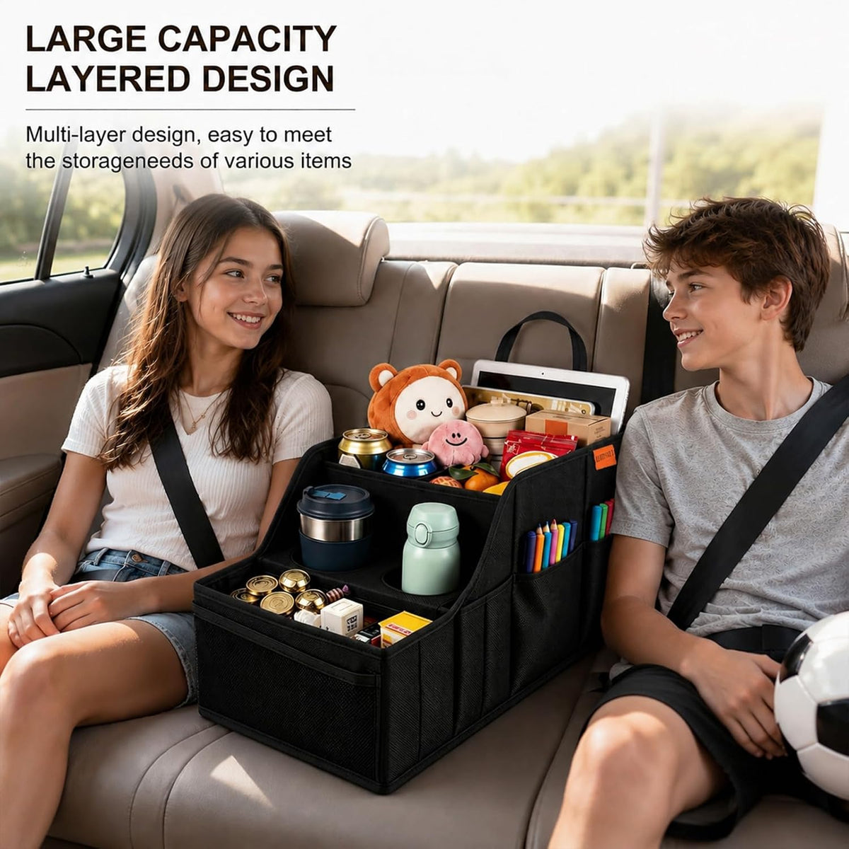 Car Seat Organizer Back Front Captains Seats Storage Travel