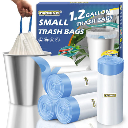 Small 2 Gallon Trash Bags Drawstring,0.96 Mil,Unscented,120 Count