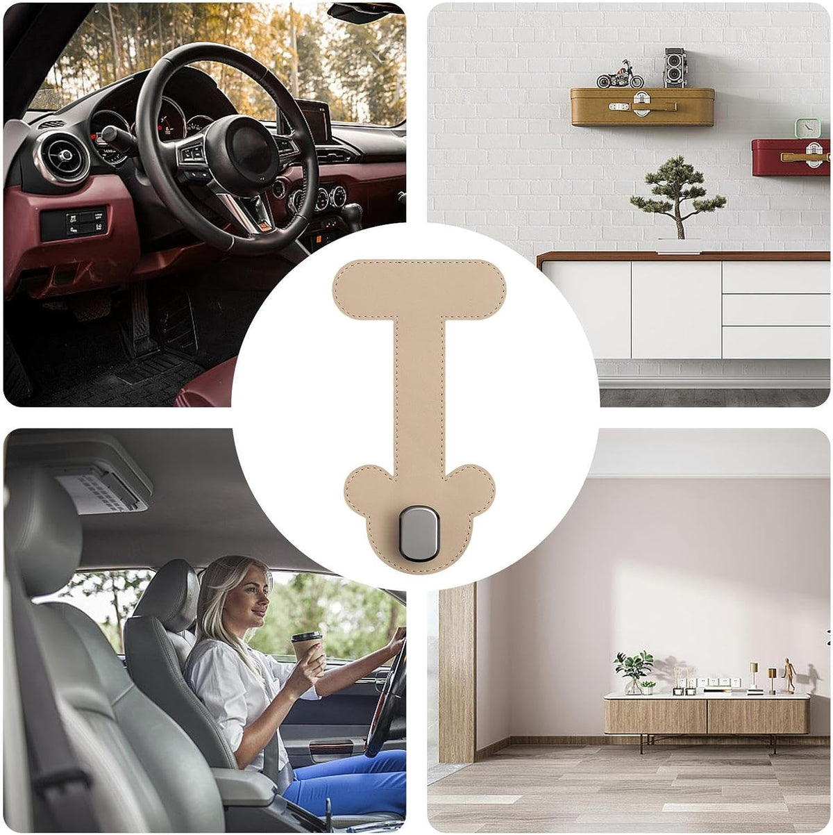Car Storage Hook Vehicle Interior Storage Organizer USB Cable Organizer