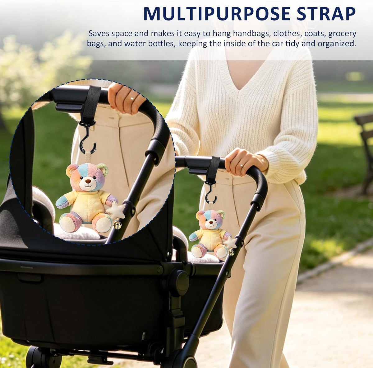 Car Seat Headrest Hook, Car Seat Back Storage Hanger Organizer, 4PCS