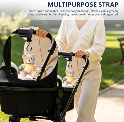 Car Seat Headrest Hook, Car Seat Back Storage Hanger Organizer, 4PCS