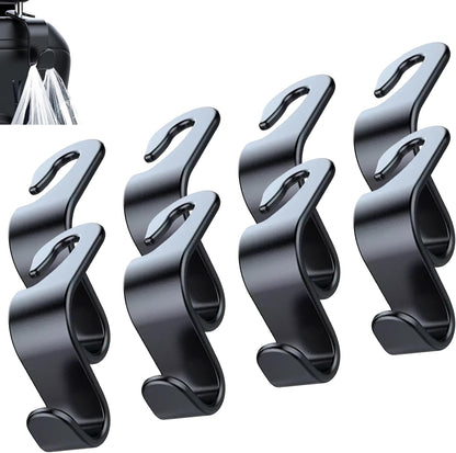 Car Seat Headrest Hook 4 Pack (Black)