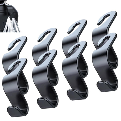 Car Seat Headrest Hook 4 Pack (Black)