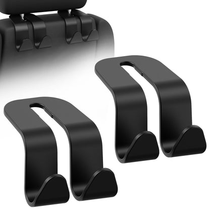 Amooca Car Headrest Hooks Heavy Duty Purse Hanger for Handbags 2 Pack