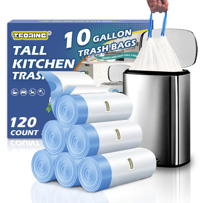 Small 2 Gallon Trash Bags Drawstring,0.96 Mil,Unscented,120 Count