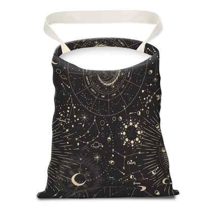 Cute Canvas Car Garbage Bag, Black Leopard Print, Car Trash Bin, Seat Back Hanging, 5L