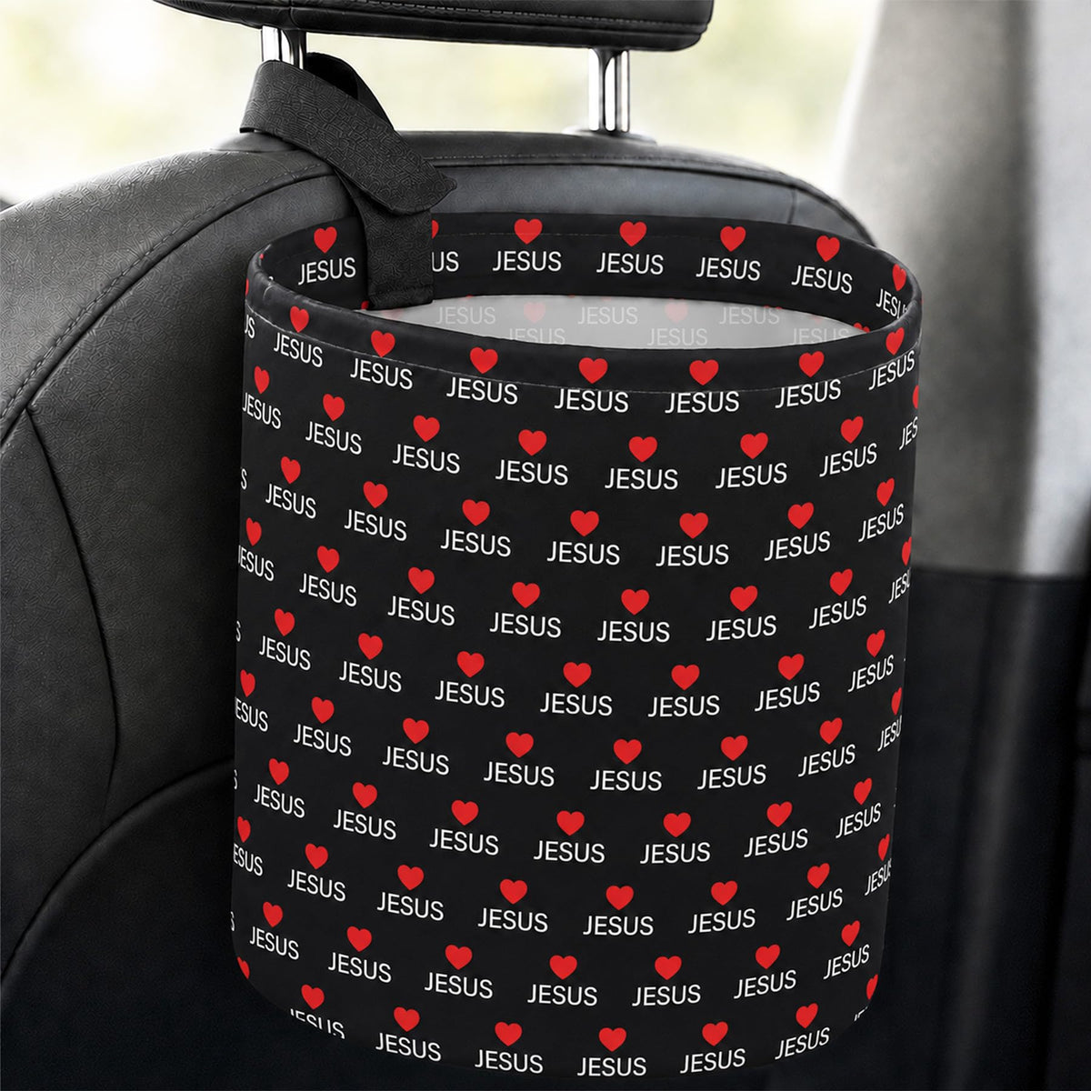 Flowers Car Trash Can Waterproof Hanging Garbage Bag for Back Seat