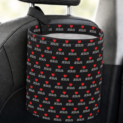 Flowers Car Trash Can Waterproof Hanging Garbage Bag for Back Seat