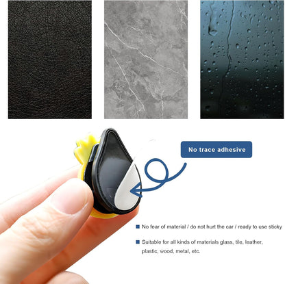 4PCS Car Mini Hooks, Self-Adhesive Backseat Hanger Multifunctional Vehicle Hanging Holder, Dashboard Storage Hook Interior Hanging Organizer for Key USB Cable Earphone (Black)