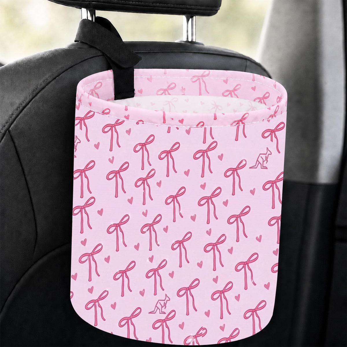 Flowers Car Trash Can Waterproof Hanging Garbage Bag for Back Seat