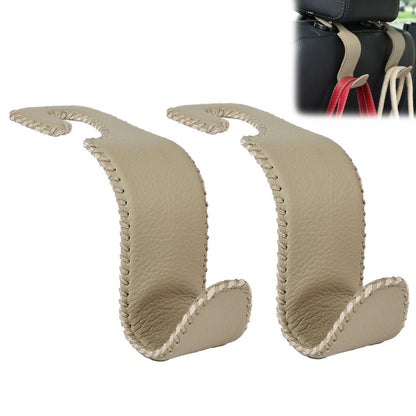Car Seat Headrest Hook 55lb Heavy Duty Metal Hanger with Leather for Bags