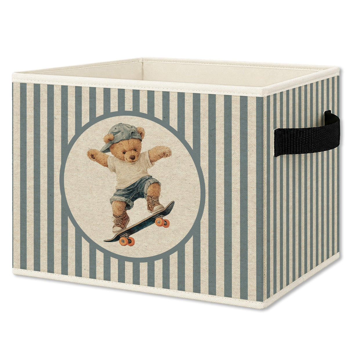 Race Car Bear Nursery Storage Bins Box Collapsible Basket