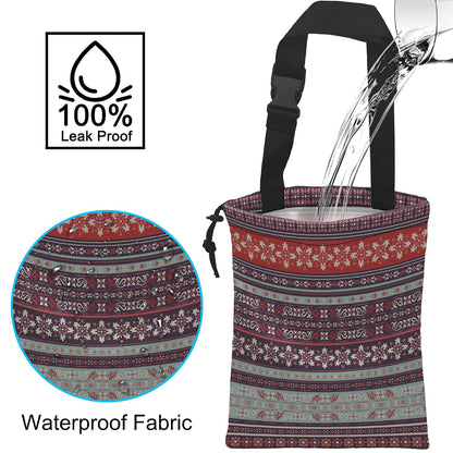 Car Trash Bag Boho Carnival Car Garbage Bag Hanging Car Trash Can for Back Seat with Drawstring