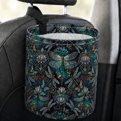 Flowers Car Trash Can Waterproof Hanging Garbage Bag for Back Seat