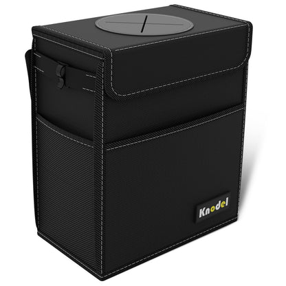 K KNODEL 2 Gallon Black Leak-Proof Waterproof Car Trash Can with Lid