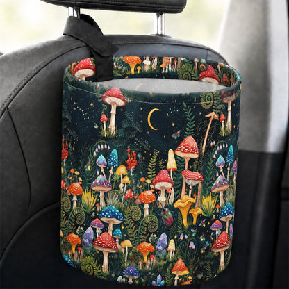 Flowers Car Trash Can Waterproof Hanging Garbage Bag for Back Seat