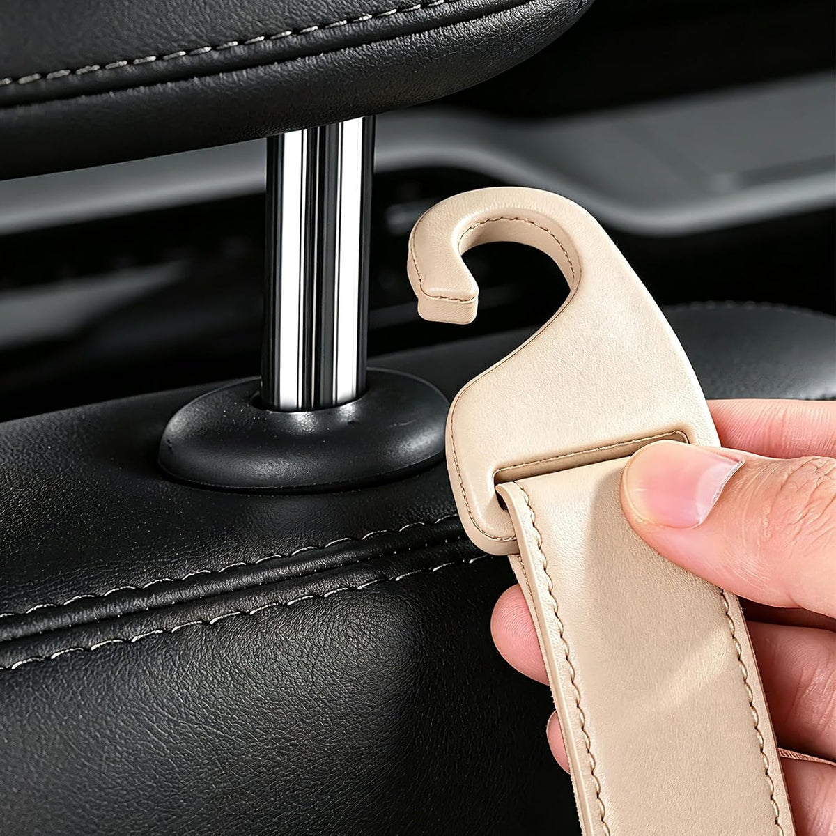 Adjustable Strap Purse Hook for Car Headrest Seat Back Storage Organization