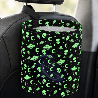 Flowers Car Trash Can Waterproof Hanging Garbage Bag for Back Seat