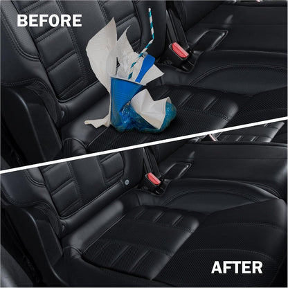 12x15 Black Car Trash Bags, Leak-Proof, Headrest Handle, 2 Mil, 50 Pack