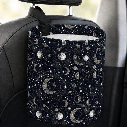 Flowers Car Trash Can Waterproof Hanging Garbage Bag for Back Seat
