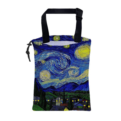 Car Garbage Bag Golden Sun Boho Crescent Moon Stars Hanging Canvas Car Trash Bag Drawstring Car Back Seat Organizer for Car Back Front Seat Console with Adjustable Buckle