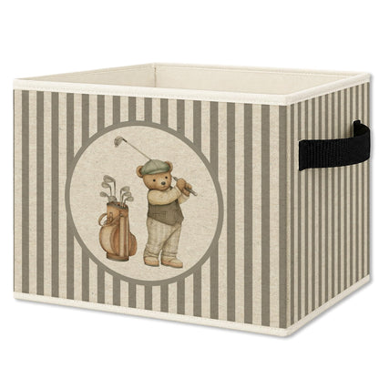 Race Car Bear Nursery Storage Bins Box Collapsible Basket