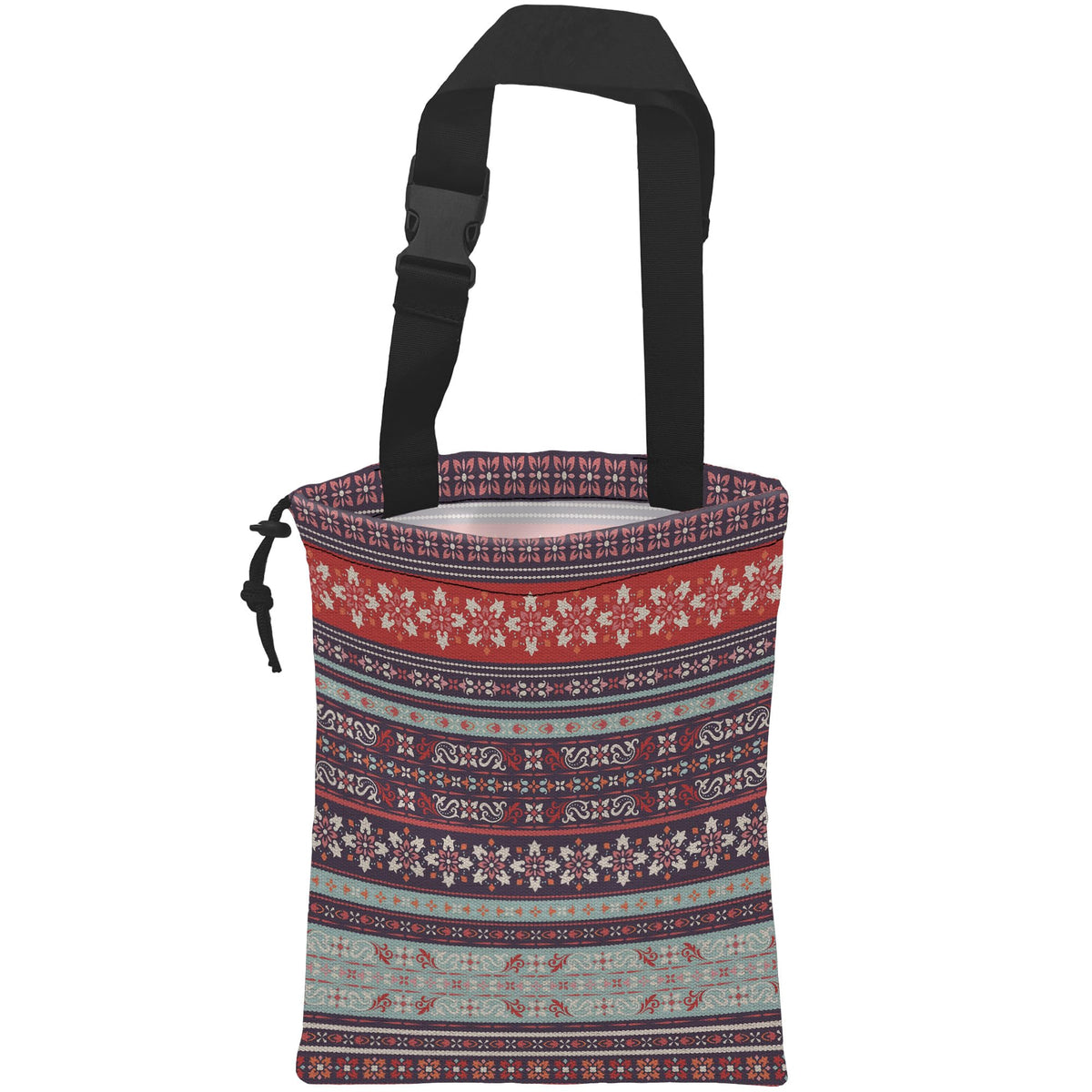 Car Trash Bag Boho Carnival Car Garbage Bag Hanging Car Trash Can for Back Seat with Drawstring