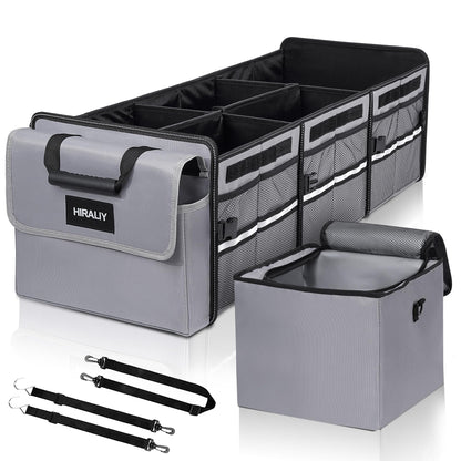 HIRALIY 75L Car Trunk Organizer for SUVs with Leakproof Cooler Bag