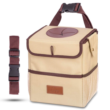 Creathing Car Trash Can, Removable Liner, Anti-Slip, Touring Edition, 2 Gal